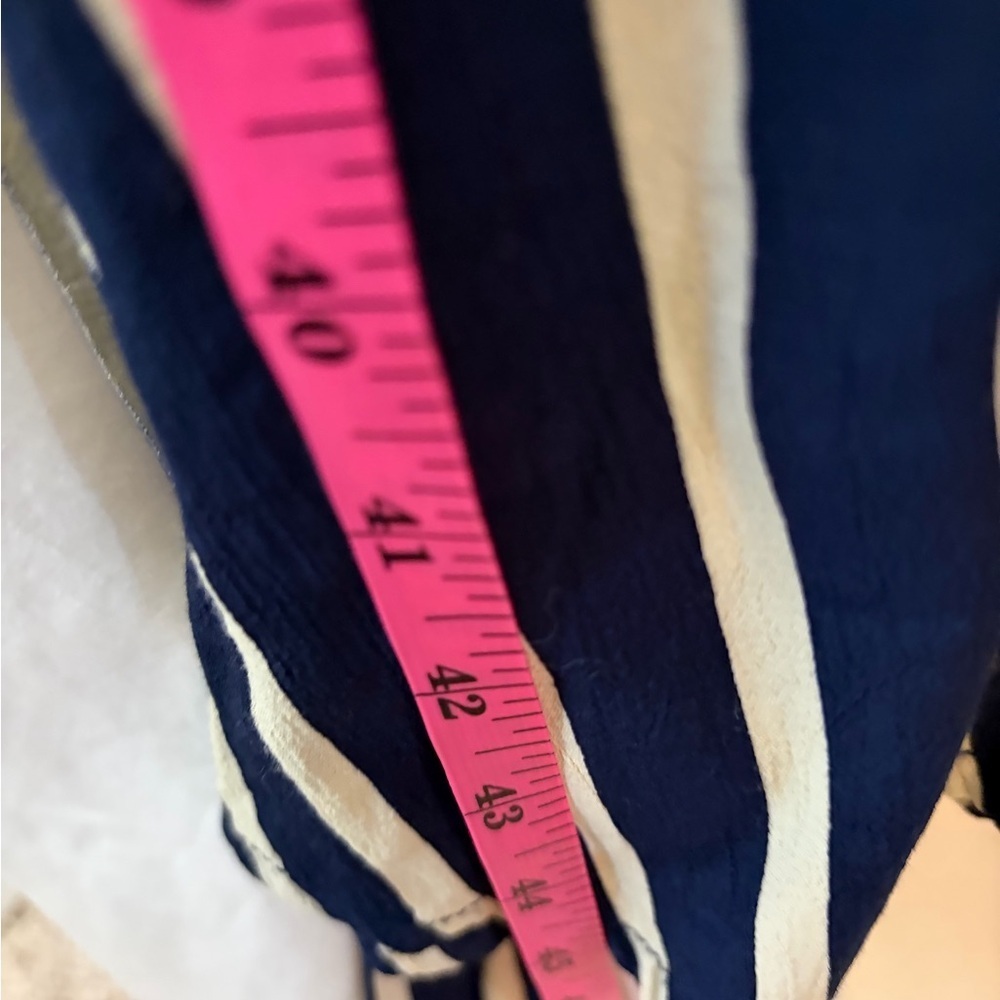 Faithful The Brand Milan Midi Dress Navy Mazur Striped size 4 - Picture 7 of 11